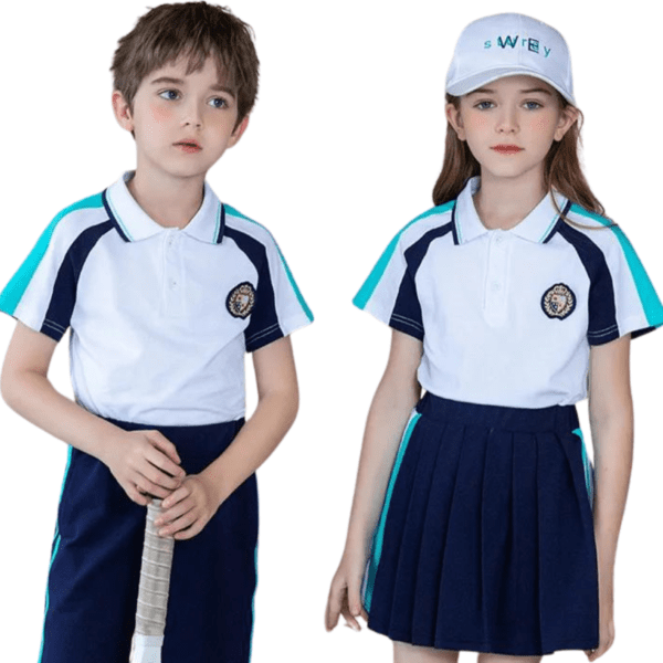short sleeve school sports uniform